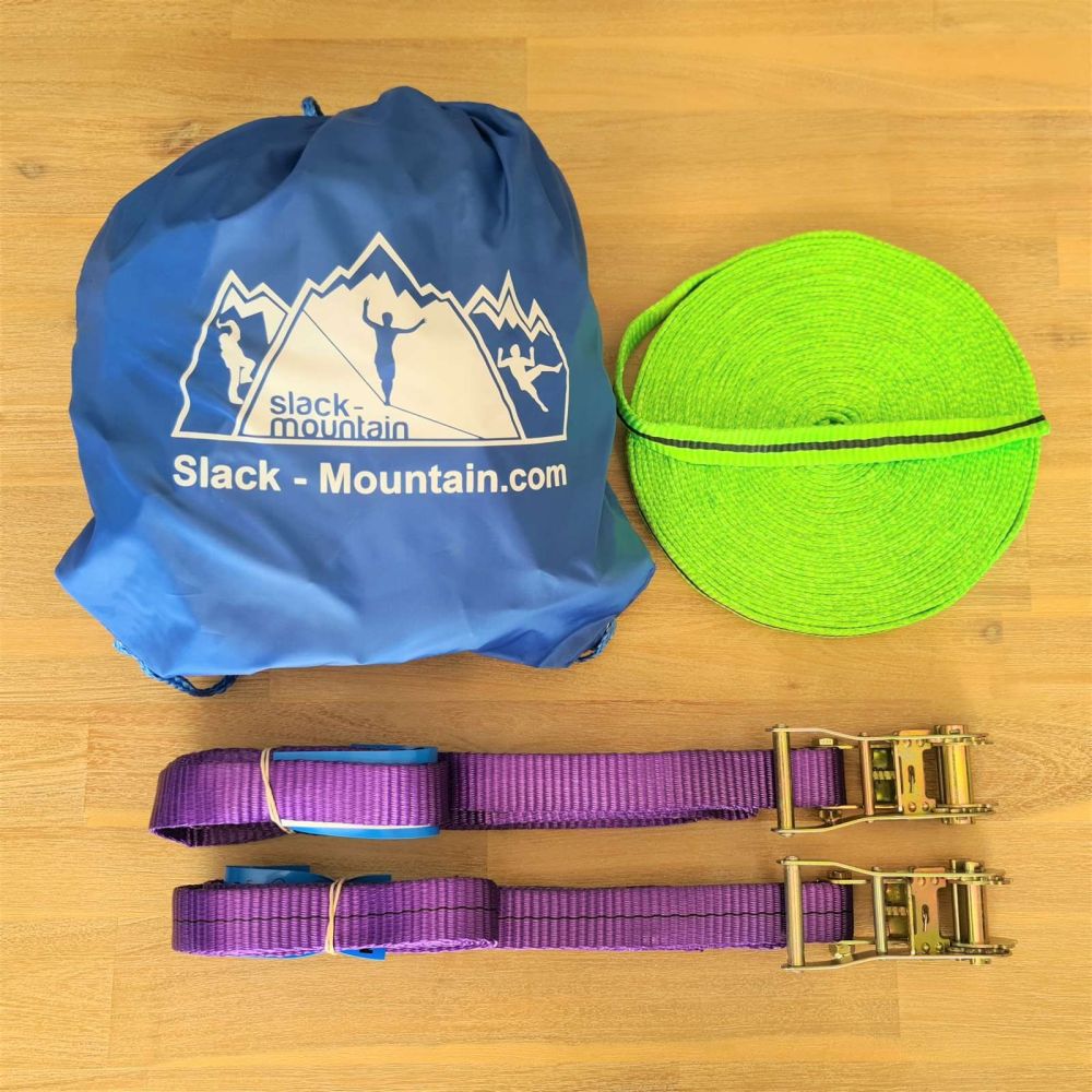 Kit Slackline 25 m Mini Click Made in France Kit Slackline 25 m Mini Click Made in France