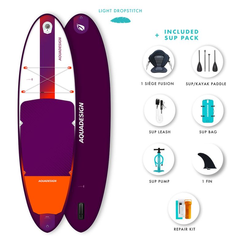 SUP GONFLABLE LAVA 9’8″ PACK COMBO