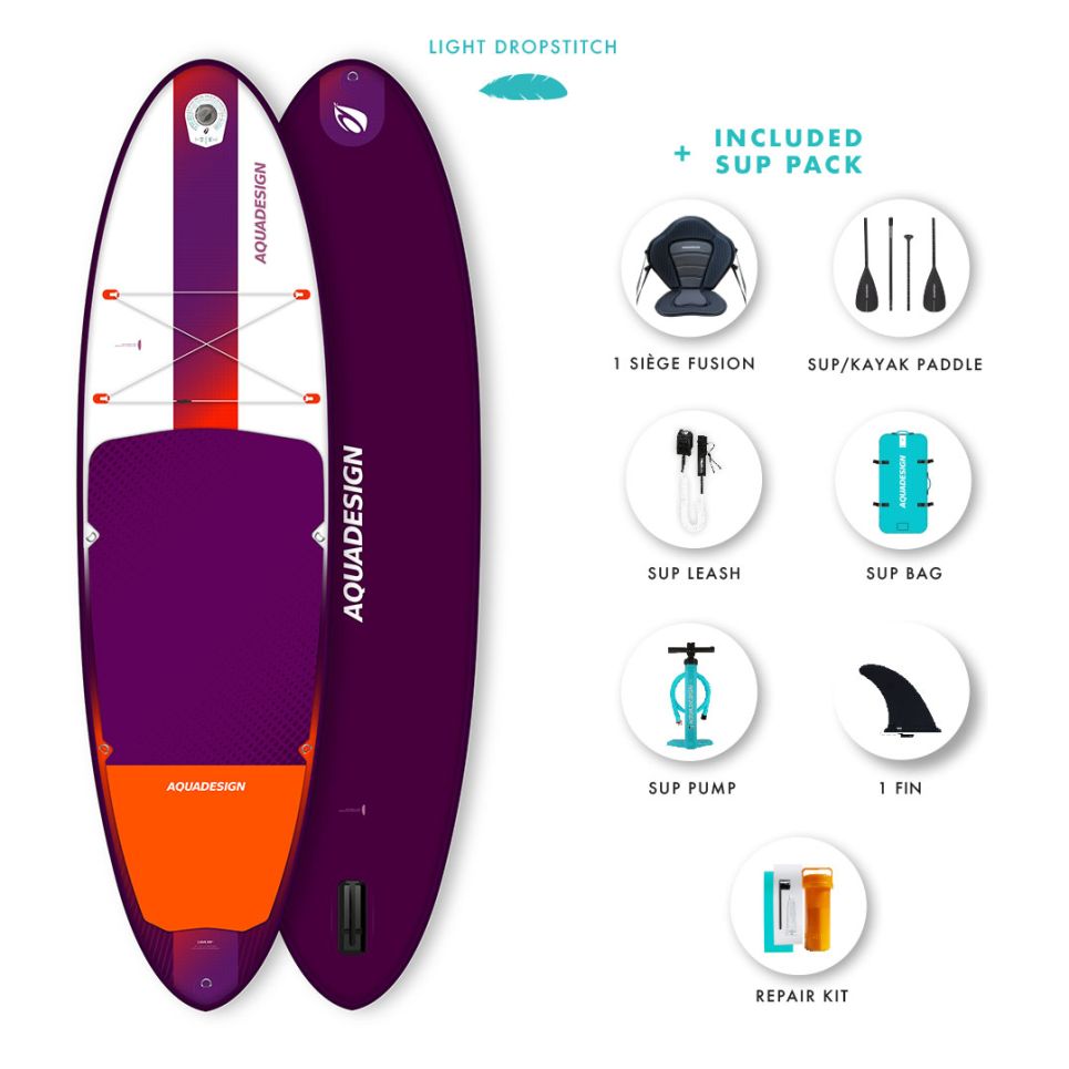 SUP GONFLABLE LAVA 9’8″ PACK COMBO SUP GONFLABLE LAVA 9’8″ PACK COMBO