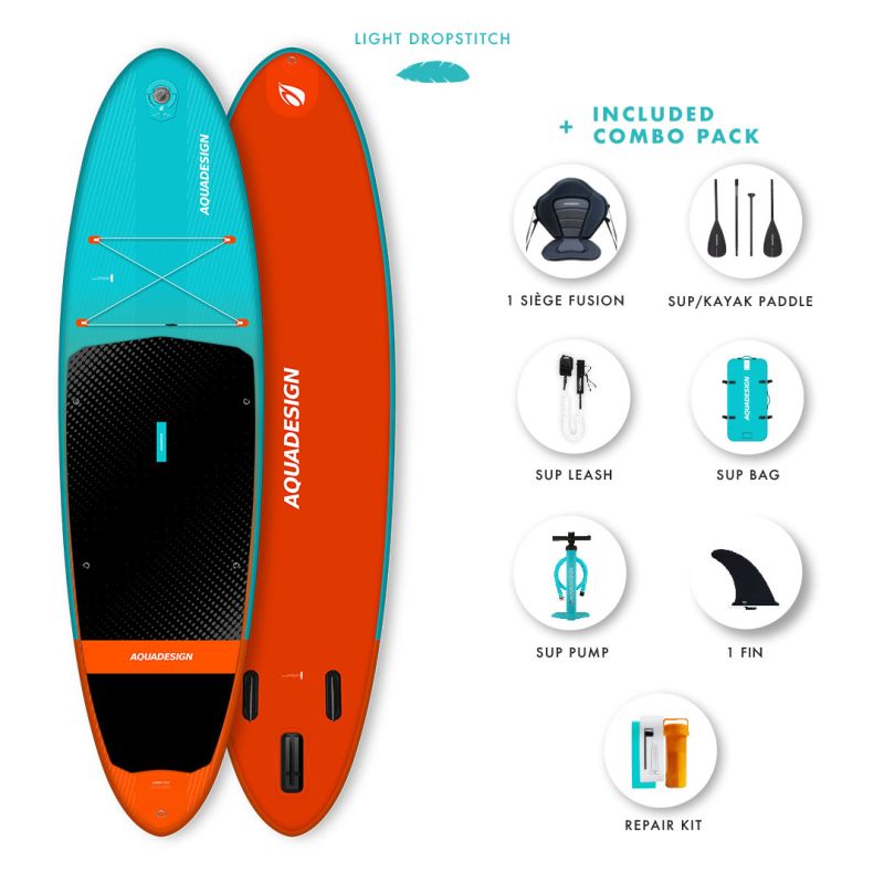 SUP GONFLABLE LUCKEY 10’2″ PACK COMBO